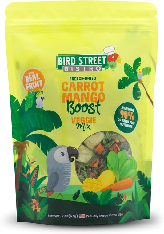 Bird Treats - Parrot & Cockatiel Food - Parakeet & Conure Treats (Carrot Mango)