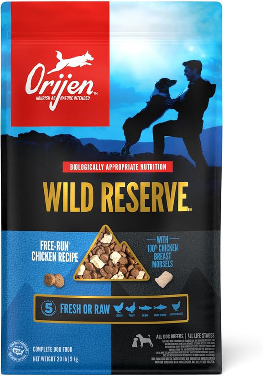 ORIJEN Wild Reserve Dry Dog Food Free-Run Chicken Recipe 20lb Bag