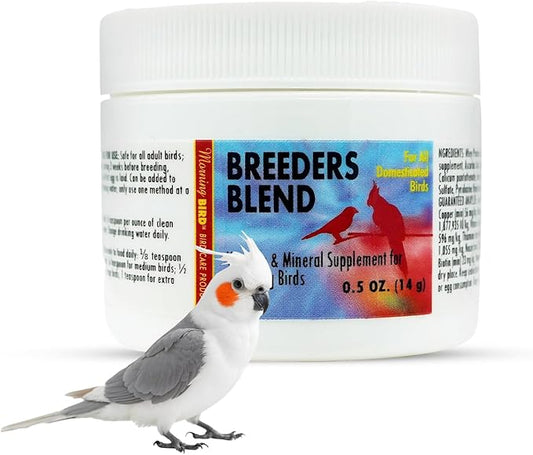 Morning Bird Breeders Blend 0.5 oz – Protein Supplement for Birds – Supports Breeding, Chick Growth, Muscle Development & Immune Support – Daily Vitamin Blend for Strong Bones & Overall Health