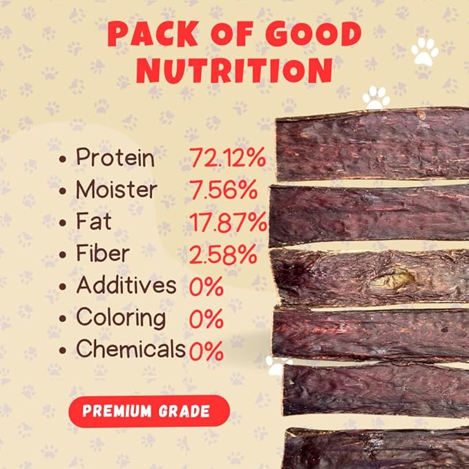 Amazing Dog Treats - Beef Esophagus Jerky for Dogs (10-12 Inch - 30 Pc/Pack) - Gullet Dog Chews