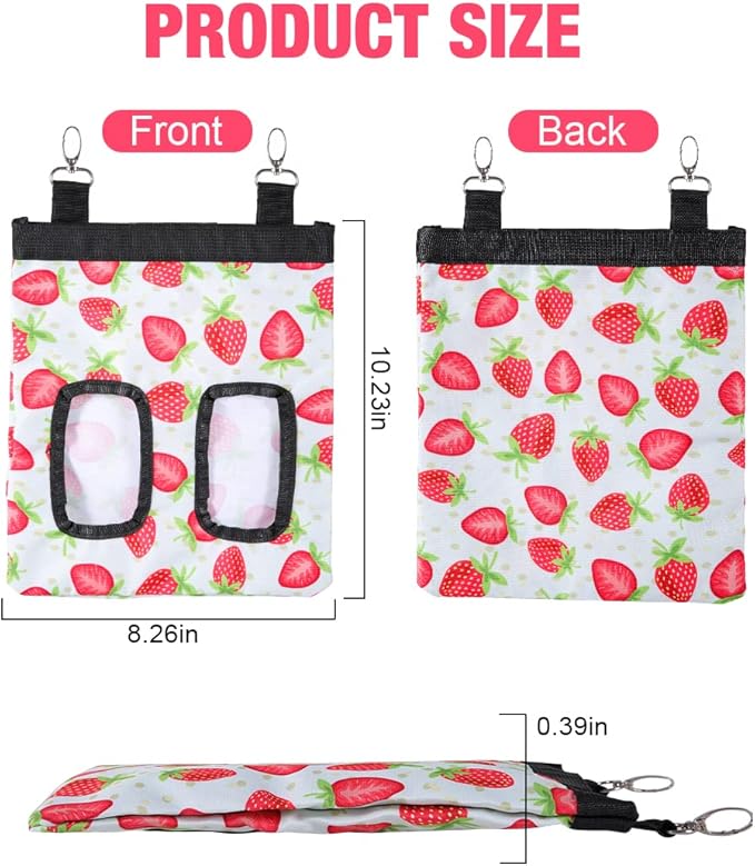 DZWLKJ Rabbit Hay Feeder, 600D Polyester, Watermelon, Hay Feeder Bag, Guinea Pig, Chinchilla, Hamsters, Small Pets, 1 Pack, Foldable, Lightweight