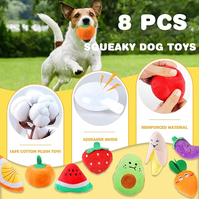 Puppy Chew Toys for Teething, Dog Toys 18 Pack Puppy Essentials Chew Toy Bundle with Squeaky Toys and Interactive Rope Toys for Small Dogs, Stuffed Plush Toys for Puppies to Keep Them Busy