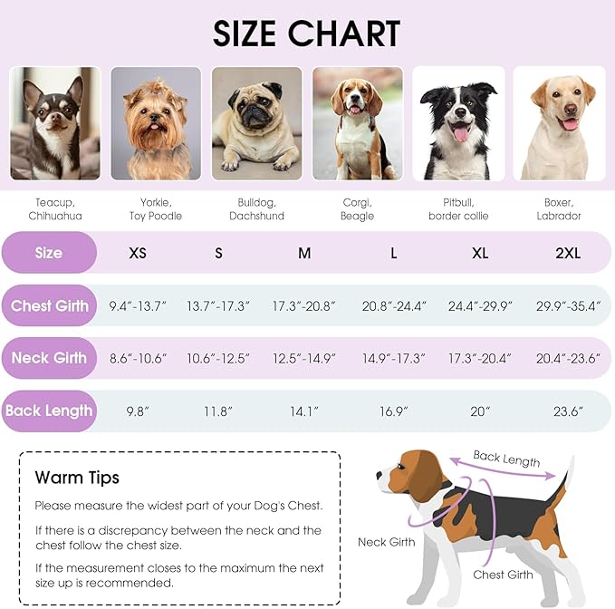 Queenmore Dog Winter Coat, Cold Weather Fleece Jacket for Dogs, Waterproof Reflective Reversible, for Small, Medium and Large Dogs (Tie-Dye, S)