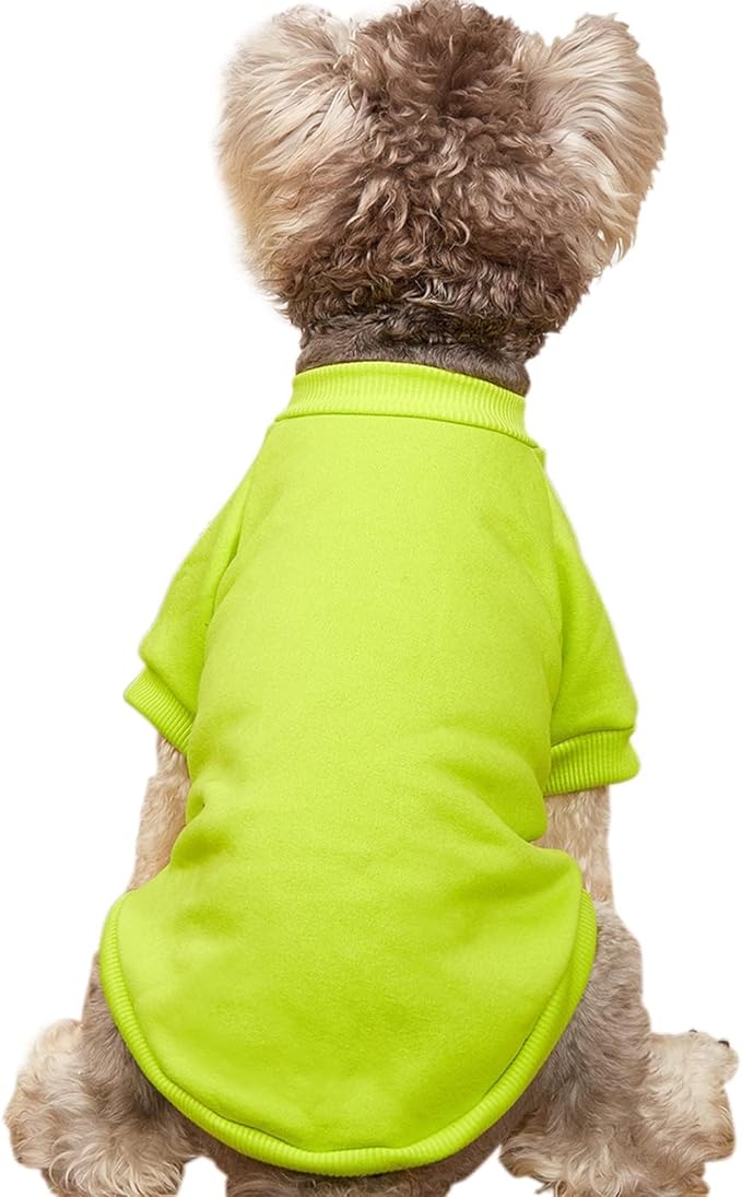 Puppy Sweater for Small Dogs Clothes Warm Winter Cat Clothe Pet Sweatshirt Knitwear Doggie Kitten Clothing, Light Green, Small
