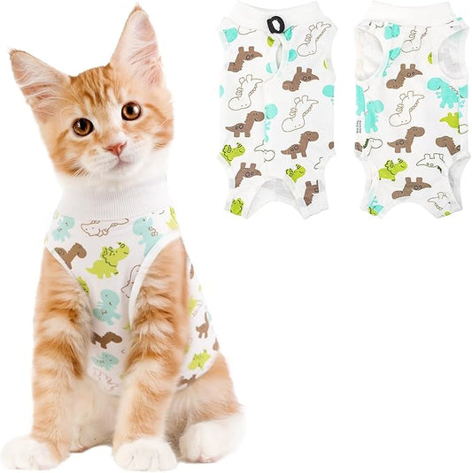 Cat Recovery Suit Female, Breathable Cat Onesie After Surgery Female for Abdominal Wounds or Skin Diseases, Surgery Recovery Suit Kitten Onesie After Spay Wear Anti Licking