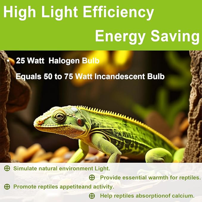 UVB UVA Reptile Light Bulb 25W Bulb for Reptiles and Amphibians Tanks, Turtle Bearded Dragon Lizard Cages Frogs Heat Lamp Replacement Bulb, 4 Packs