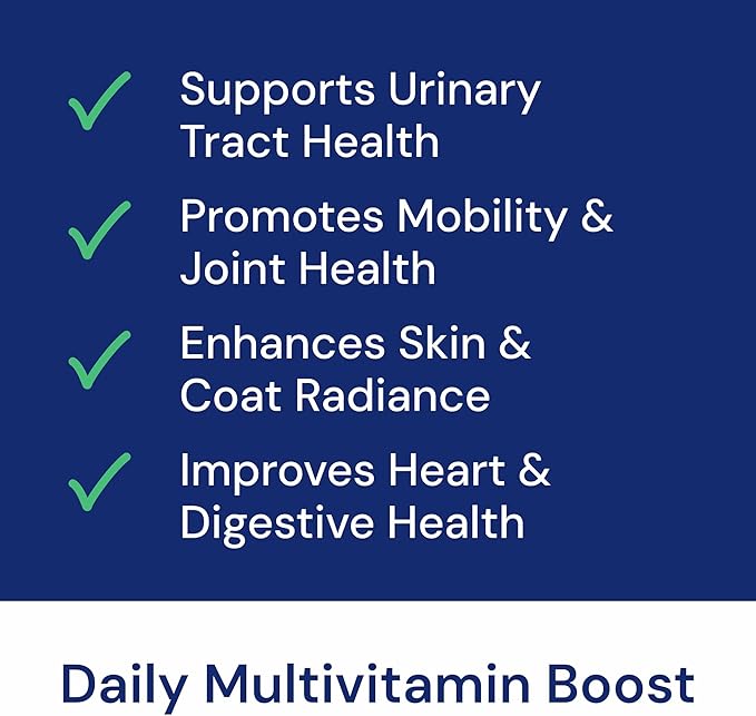 Advanced 15-in-1 Multivitamin for Dogs & Cats - Premium Liquid Supplement with Glucosamine, Vitamin B Complex and Cranberry for Joint, Digestive, Skin, Immune & UTI Support - 2.0 Fl Oz - Made in USA
