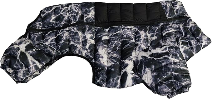 Lovelonglong Warm Jacket - 4 Legs Covered Waterproof Windproof Reflective Vest, Zippered Adjustable Outdoor Snow Coat for Small Medium Large Dogs - Black L