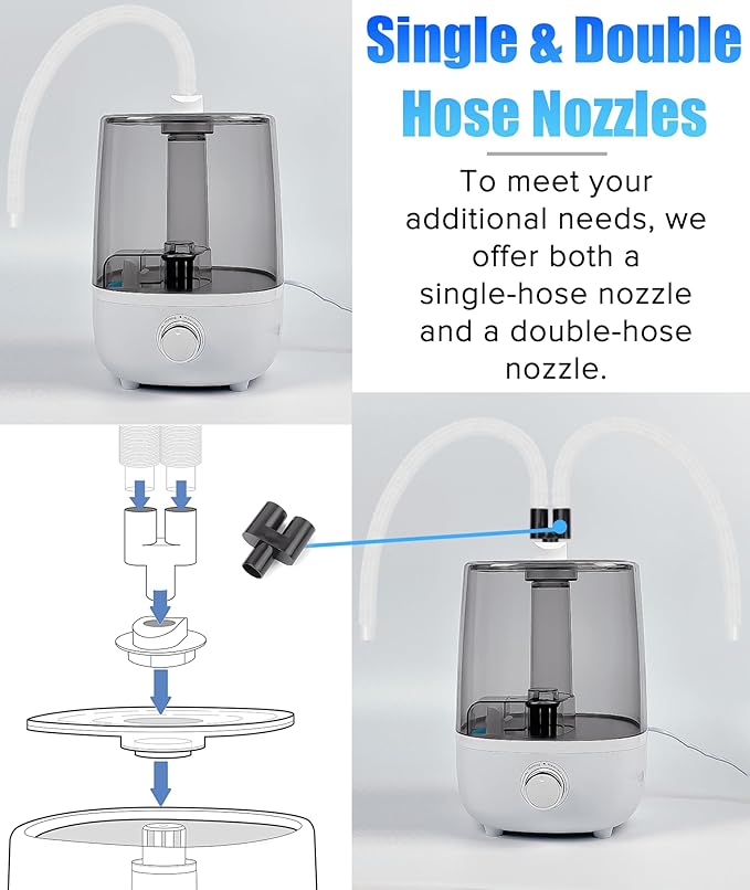 4L Top-Fill Reptile Fogger Humidifier Mister for Terrariums, Easy to Refill & Clean, Adjustable Fog Output, Dry-Run Protection, Ideal for Snake(Ball Python), Tortoise, Chameleon, Frog or Hermit Crab