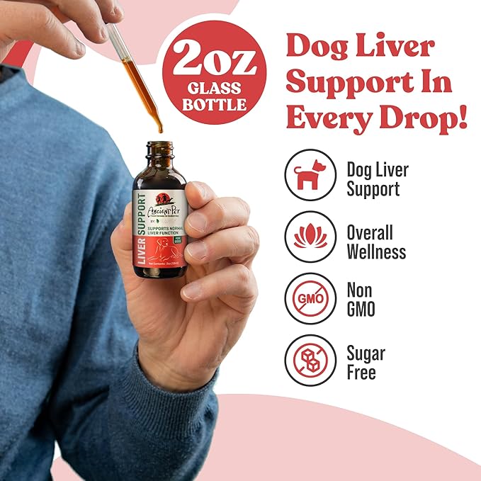 Ancient Pet Liver - Advanced Liver Support Supplement for Dogs - Liquid Delivery for Better Absorption - Milk Thistle, Dandelion, Artichoke & More!