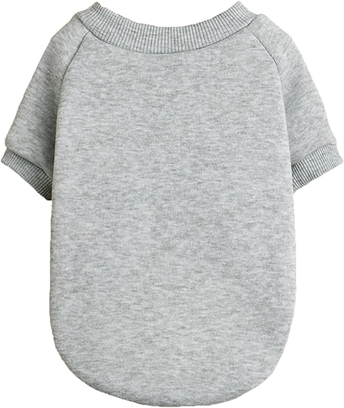 Puppy Sweater for Small Dogs Clothes Warm Winter Cat Clothe Pet Sweatshirt Knitwear Doggie Kitten Clothing, Grey, Medium