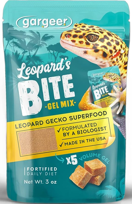 Leopard Gecko Food 3oz. Complete Gel Diet for Both Juveniles and Adults. Proudly Made in The USA, Using Premium Ingredients, Fortified Gourmet Formula. Enjoy!!!
