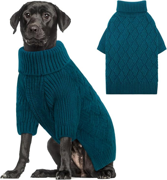 AOFITEE XXL Dog Sweater, Dog Sweaters for Large Dogs, Dogs Halloween Sweater, Turtleneck Large Pet Sweaters for Female Male, Solid Winter Sweatshirt for Golden Retriever, Labrador, Doberman, XXL