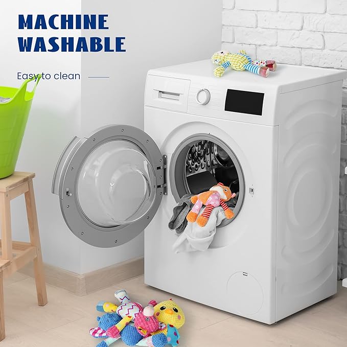 Nocciola Stuffed Crinkle Squeaky Dog Toys: 5 Pack Cute Animal Plush Toys for Small Medium Size Dogs, Durable Puppy Chew Toys for Boredom and Calming Aid, for Dogs