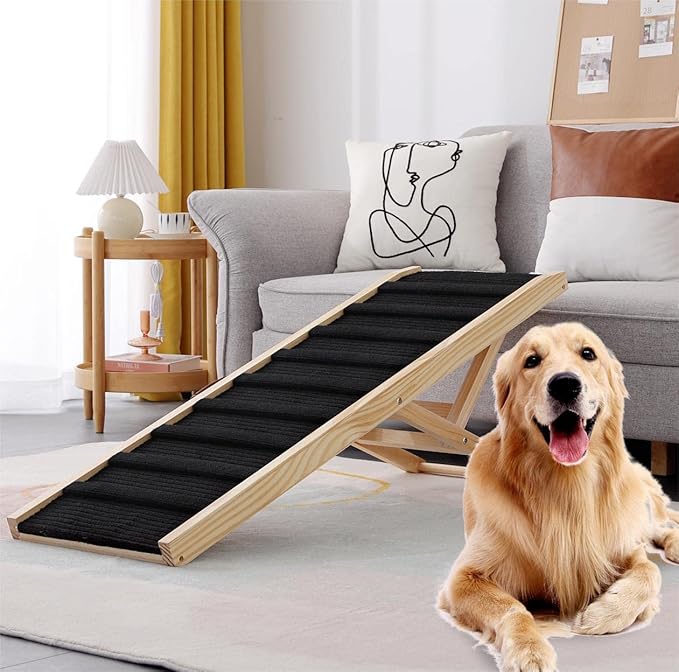 Large Dog Pet Ramp Stairs for Bed Car Truck Couch SUV,Dog Pet Ramp for Small Large Dogs Pets to Get on High Bed Truck Couch Sofa