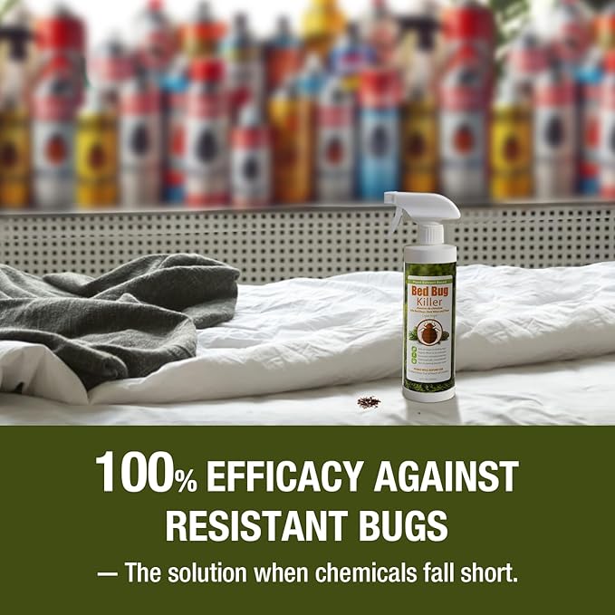 Bed Bug Killer 64 oz EcoVenger by EcoRaider, 100% Kill Efficacy, Bedbugs & Mites, Kills Eggs & The Resistant, Lasting Protection, USDA BIO-Certified, Plant Extract Based & Non-Toxic, Child & Pet Safe