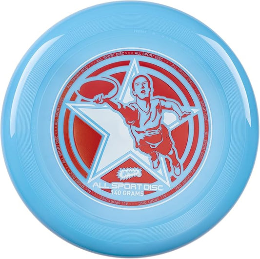 Wham-O Frisbee All Sport Flying Disc 140g, 9.85 Inch, Durable Sports Disc with Non-Slip Grip for Outdoor Games,Team Sports and Family Fun