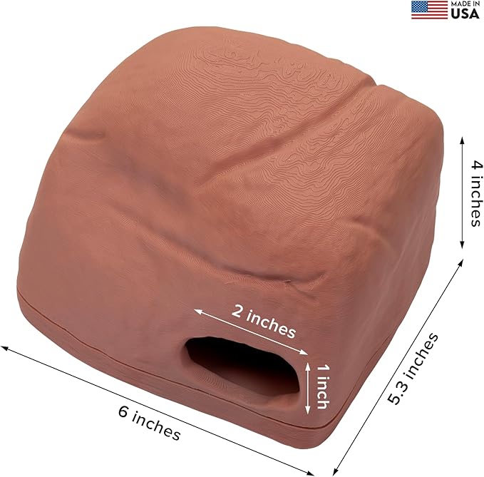 Gecko Cave Reptile Hide - Naturalistic Terrarium Shelter for Geckos, Lizards,Snakes, Bearded Dragons, Tortoises and Other Reptiles - Terracotta