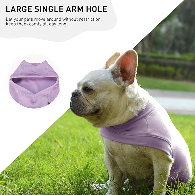 Soft Fleece Dog & Cat Sweatshirt - Warm Pullover for Small to Medium Pets - Stretchy Hoodie, Easy On & Comfortable Winter Clothes