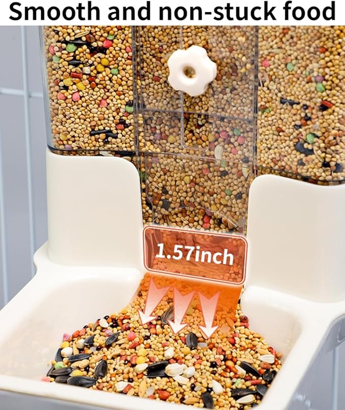 Automatic Bird Feeder, Slide Down Design, No Mess, Suitable for All Birds, Removable Tray for Easy Cleaning