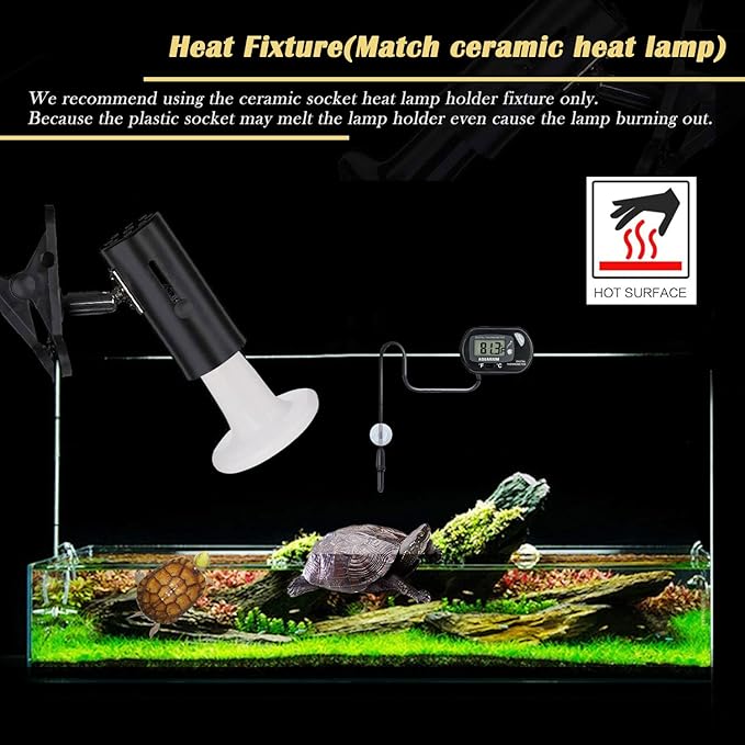 WUHOSTAM 75W 3 Pack Ceramic Heat Lamp, White Infrared Bulb Emitter Lamp Infrared Ceramic Heat Lamp Bulb for Pet Coop Heater Reptile Chicken Lizard Turtle Brooder Bulb, No Harm No Light, ETL Listed
