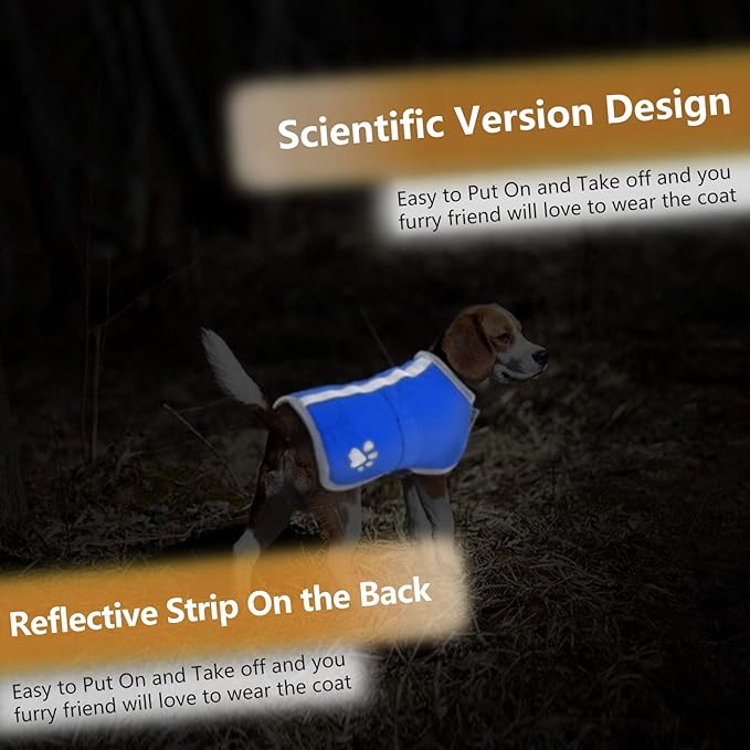 Queenmore Cold Weather Dog Coats Loft Reversible Winter Fleece Dog Vest Waterproof Pet Jacket Available in Extra Small, Small, Medium, Large Extra Large Sizes