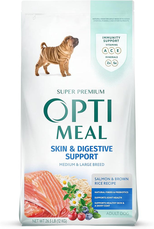 Optimeal Large Breed Dry Dog Food - Promotes Joint Health, Lean Muscles with Skin & Digestive Support, Tasty Protein, Premium Nutrition Made with Natural Ingredients for Medium & Large Adult Dogs