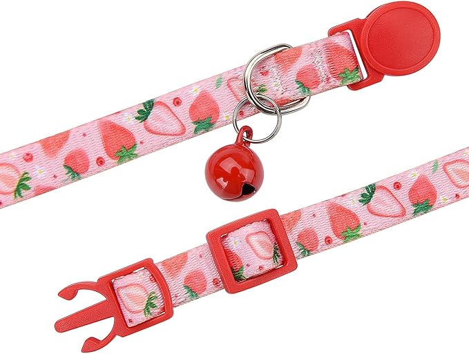 Cat Collar Breakaway with Bells, 3 Pack Girl Boy Pet Cat Collar with Bohemia Floral Tribal Geometric Patterns, Adjustable 7.5-12 Inch, with Safety Buckle for Kitten Cat(Set C)