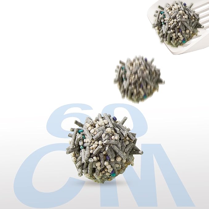 Vealind Cat Litter Fast Clumping Tofu Cats Litter, Flushable Ultra Absorbent 5 in 1 Dust-Free Flushable Odor Free Activiated Carbon Litter Pellets Unscented (2 PACK-16 Pounds)