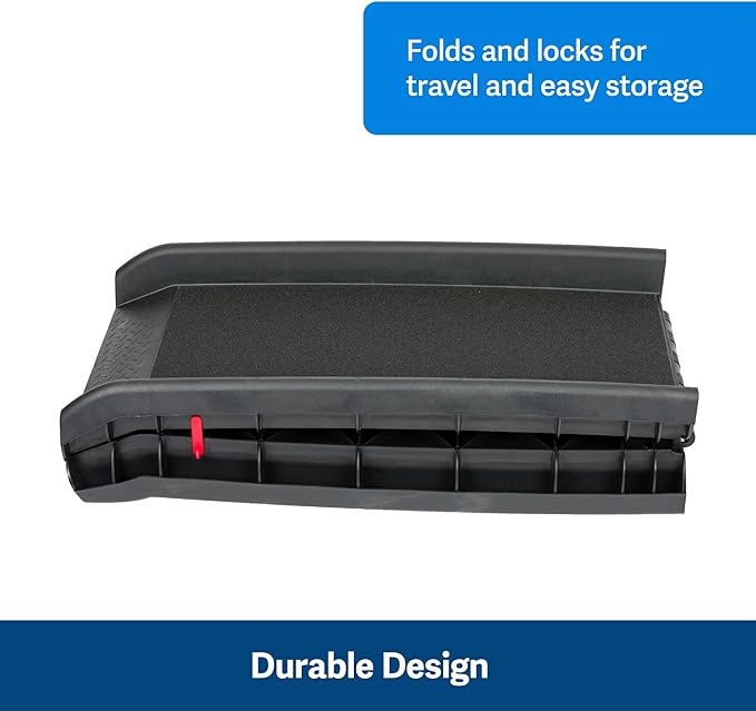 PetSafe Happy Ride Folding Pet Ramp, Portable Lightweight Dog Ramp for Cars, Trucks & SUVs