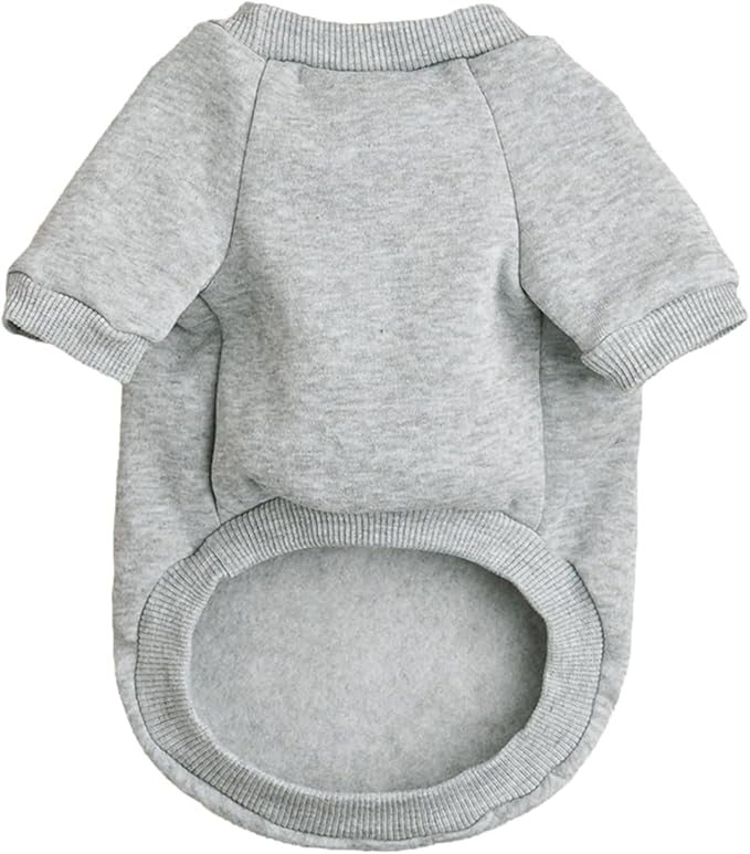 Puppy Sweater for Small Dogs Clothes Warm Winter Cat Clothe Pet Sweatshirt Knitwear Doggie Kitten Clothing, Grey, X-Small