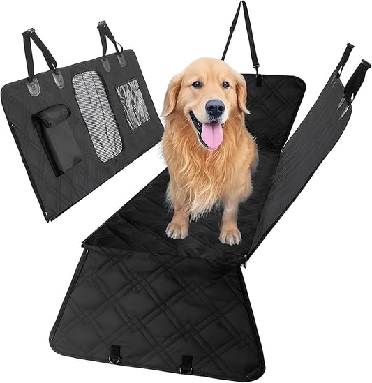 Waterproof & Nonslip Pet Car Seat Cover for Cars,Trucks,SUVs-Durable Dog Back Seat Protector with Universal Fit.