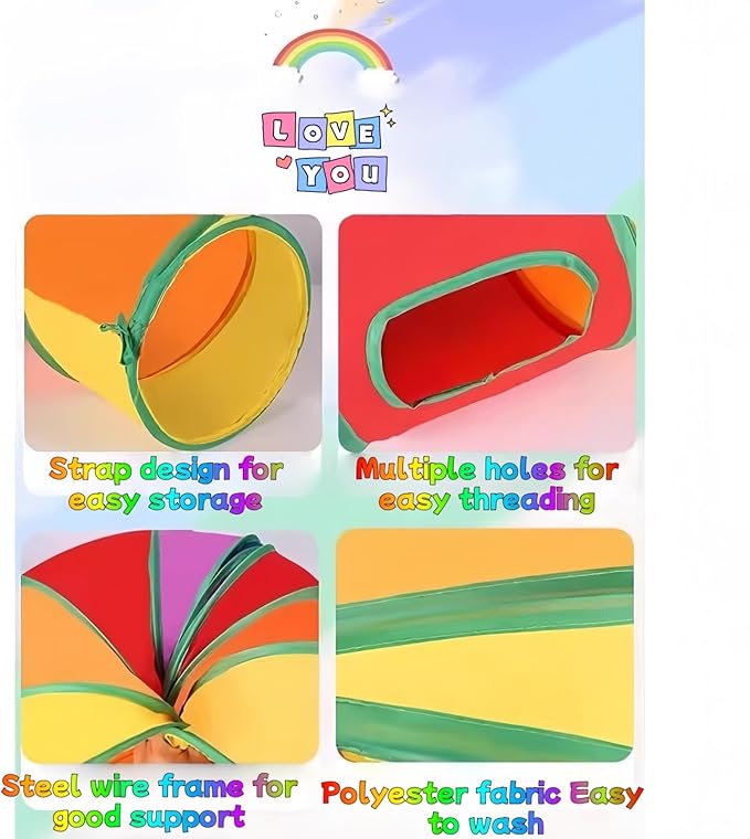 Cat Tunnel for Indoor Cats, Collapsible Cat Play Tunnel,Interactive Toy Maze Cat House with 1 Playball for Cats, Puppy, Kitty, Kitten,