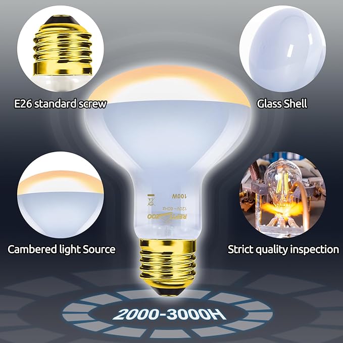 REPTI ZOO Dual Reptile Light Fixture Reptile Heat Lamp Combo Pack, 100W UVA Daylight Basking Spot Light and 26W UVA UVB Reptile Light Energy Saving Spiral Compact Lamp UVB Bulb 5.0