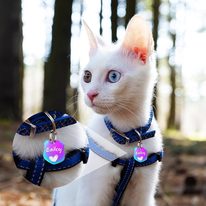 Dog Tags Engraved for Pets - YEHANTI Personalized Dog Tags with Lovely Icons, Durable Stainless Steel Pet ID Tags for Small Large Dogs Cats, Custom Dog Name Tags Engraved on Both Sides (Badge)