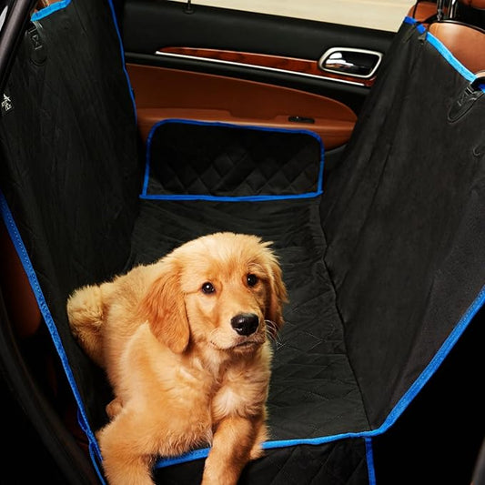 Active Pets Blue XL Dog Car Hammock Back Seat Cover, Waterproof Backseat Cover Protector for Truck Bench Rear of Sedans or SUVs, Essential Pet Supplies Vacuum or Wipe Clean, Machine Washable