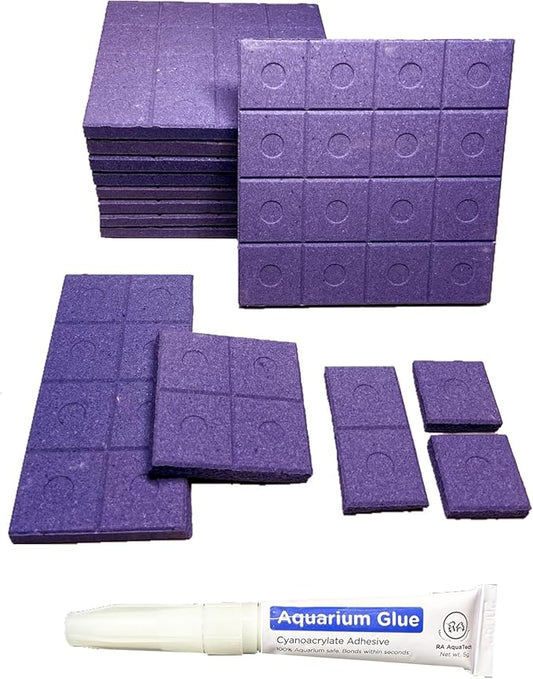Breakable Coral Frag Tile 4inch 10pcs Coralline Purple frag Rack Plugs
