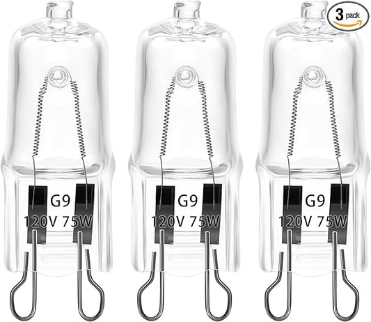 3 Pack UVA UVB Reptile Light Halogen Bulbs Beads Heat Lamp (75 Watt) Clear