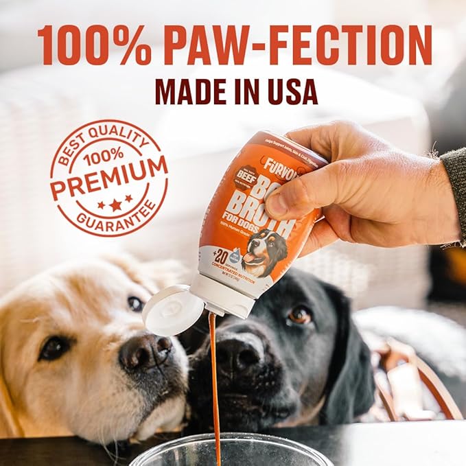 Beef, Chicken & Mobility Bone Broth Concentrate for Dogs - Collagen Protein, Amino Acids, Glucosamine for Digestion, Skin & Coat, Immune System, & Joint Support, Human Grade (3pk, 60 Servings)