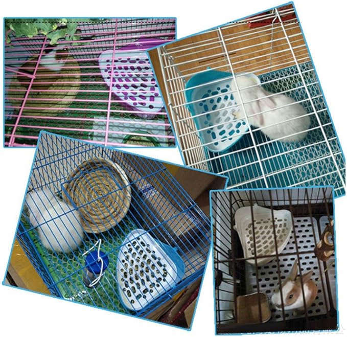 Pet Small Rat Toilet, Square Potty Trainer Corner Litter Bedding Box Pet Pan for Small Animal/Rabbit/Guinea Pig/galesaur/Ferret (Triangle)