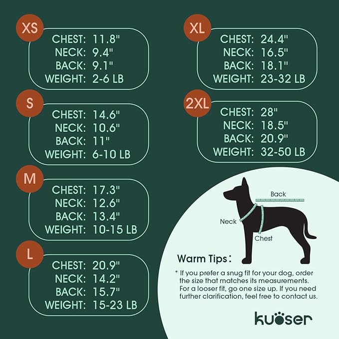 Kuoser Dog Sweater, Dog Sweaters for Medium Dogs, Doggie Christmas Clothes, Turtleneck Striped Knitwear, Pet Winter Outfit for Frech Bulldog, Boston Terrier, Green L