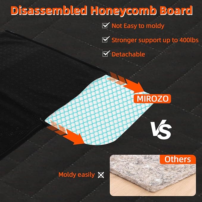 MIROZO Dog Seat Cover,Back Seat Extender for Dogs,600D Heavy Durable Dog Seat Cover Pet seat Cover for Car Pet Backseat Protector,Large Space Travel Bed with 3-Fold Bottom for Full Size SUV Truck