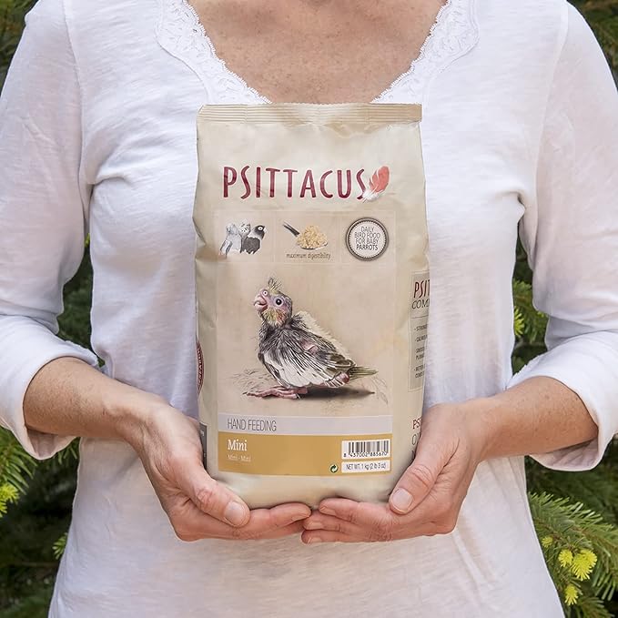 Psittacus Mini Hand-Feeding Formula 2.2 lb | Diet for Baby Cockatiels, Conures and Galah Cockatoo | Premium Food for Birds, 100% no-GMO