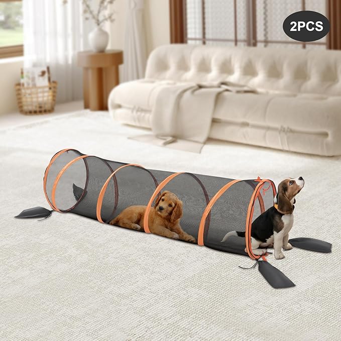 Cat Tube Cat Play Tunnel for Indoor and Outdoor 2 Packs Cat Enclosure Cat Outside Playhouse for Cats Puppy Small Animals