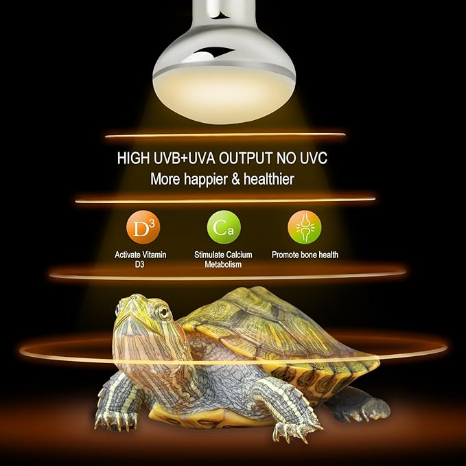 80W UVA UVB Vapor Reptile Heat Lamp, High Intensity Self-Ballasted UVB Basking Lamp Bulb,Full Spectrum Sun Light for Reptiles and Amphibians
