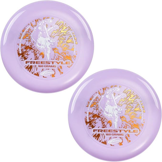 Wham-O Frisbee Freestyle Flying Disc 160g, 10.5 Inch Durable and Flexible Sport Disc for Outdoor Beach Backyard Family Fun