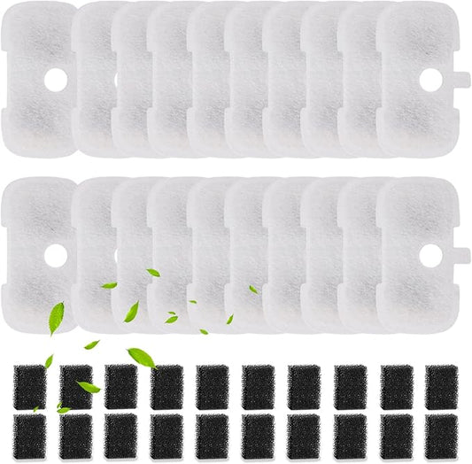 SORON 20 Packs Filter Replacement Compatible with PETLIBRO Cat Water Fountain PLWF005/PLWF105/PLWF115, Upgrade Replacement Filters Fit Pet libro Pet Water Fountain, Easy to Install
