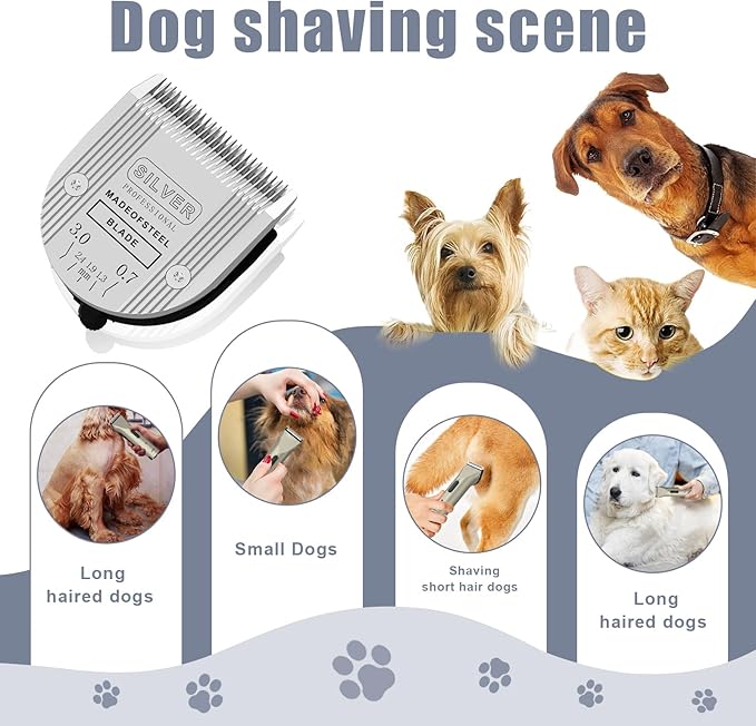 3PCS 5 in 1 Replacement Blades Compatible with Wahl Bravura Clipper Chromado，Creativa，Figura Dog Clippers for Dogs Grooming (5in1/3Pack)