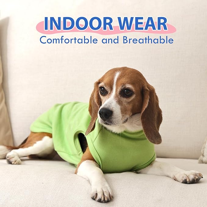 Dog Fleece Vest - Green, XXL - Lightweight Sweater | Warm Stretchable Sweatshirt for Fall & Winter, Indoor Comfort Wear,Seasonal Underwear,Beagle
