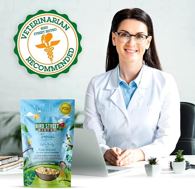 Parrot Food - Parakeet- Cockatiel Food - Bird Food - Cooks in 3-15 min w/Natural & Organic Grains - Legumes - Non-GMO Fruits, Vegetables, & Healthy Spices